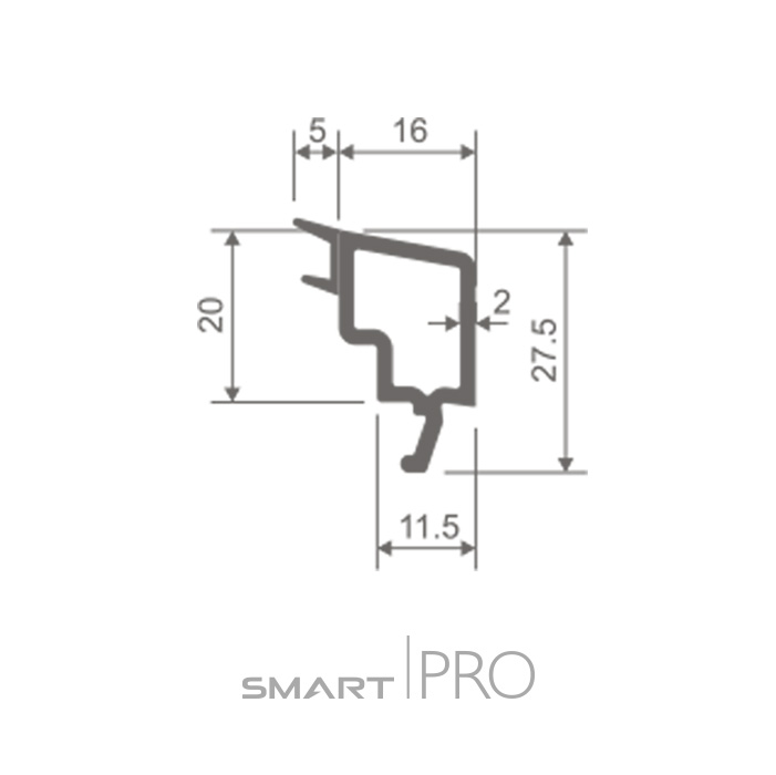 Штапик стандартный 16 мм на стеклопакет 24мм в Кызылорде