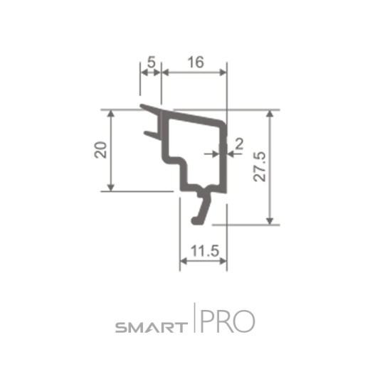 Штапик стандартный 16 мм на стеклопакет 24мм в Кызылорде