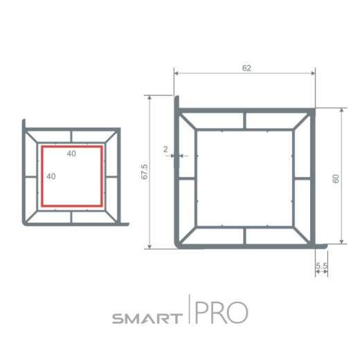 Профиль углового соединения (60) в Кызылорде